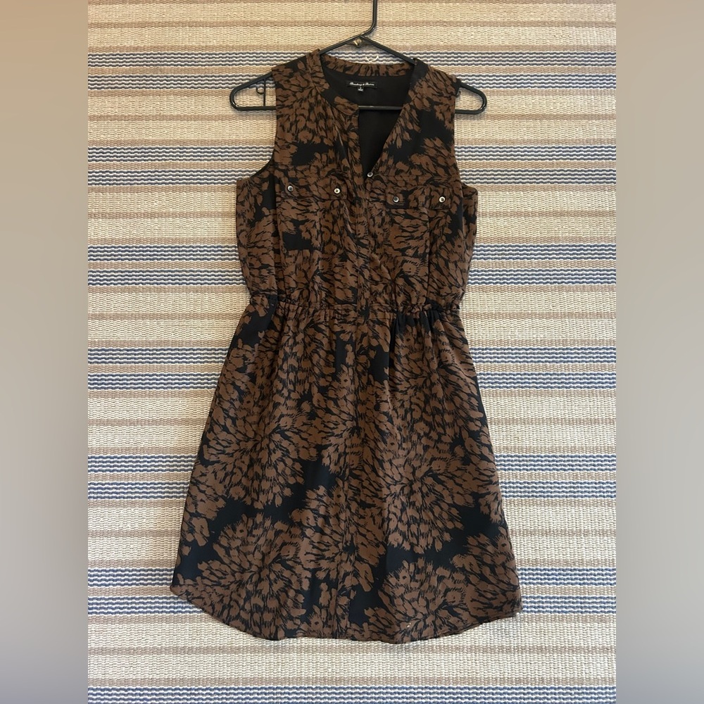 Madewell Broadway & Broome Sleeveless Botanical Print Shirt Dress (Size 0)